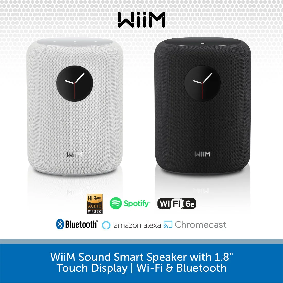 WiiM Sound smart speaker with 1.8-inch touch display